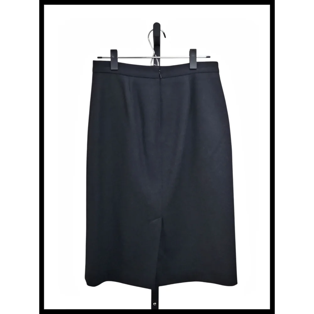 PURE Collection Wool Pencil Skirt Lined Black Size 4 Classic Timeless Minimalist